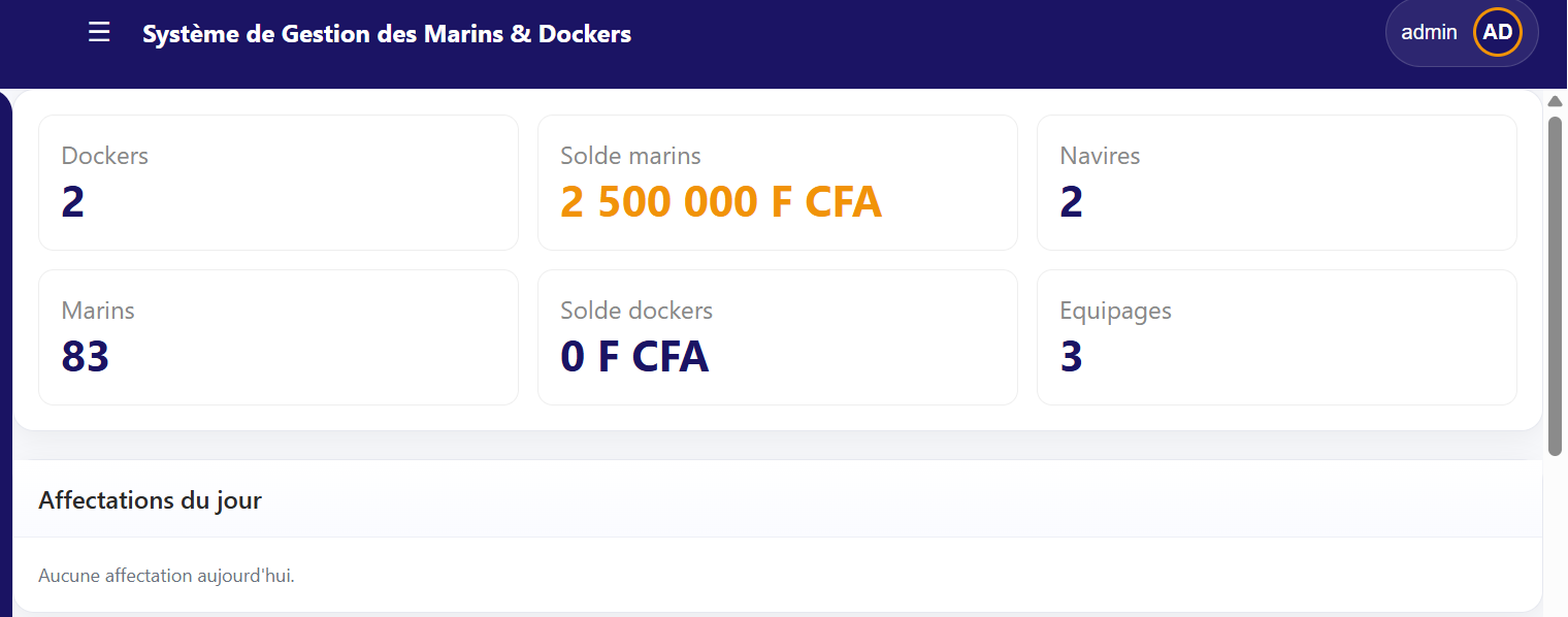 Conception du Système de Gestion des Marins de SCM-CI