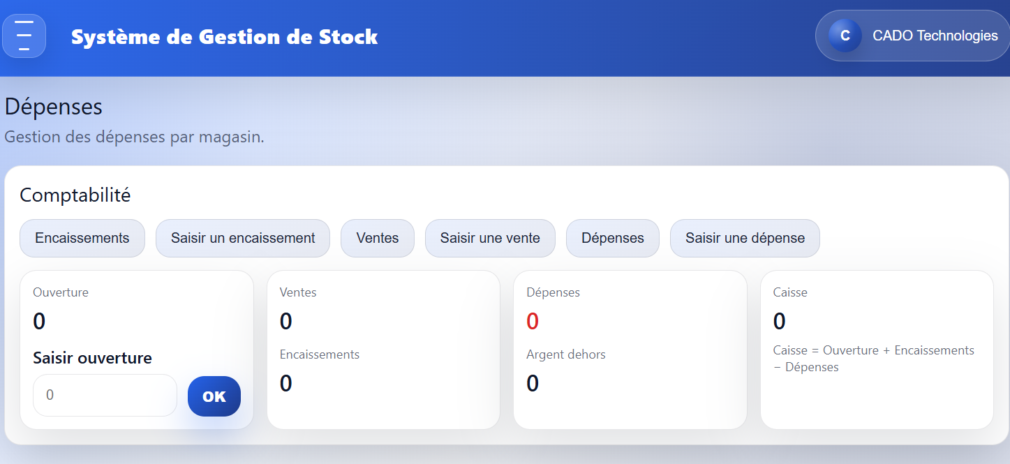 Système de Gestion des Stocks, des Ventes et de la Comptabilité
